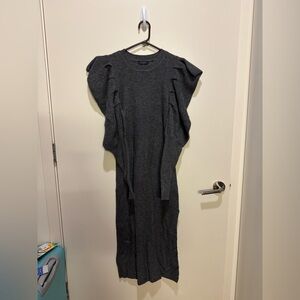 Ted Baker London Charcoal Ribbed Maxi Dress